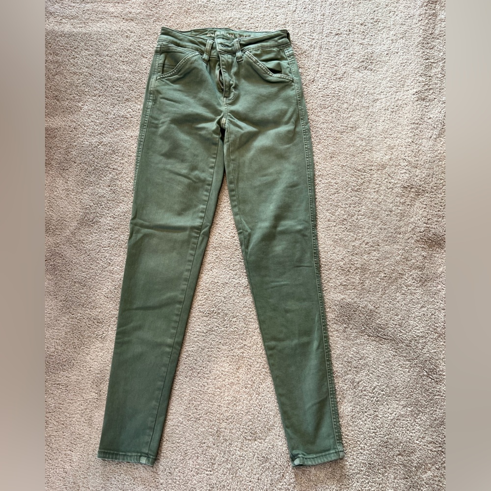 Green American Eagle high rise jegging